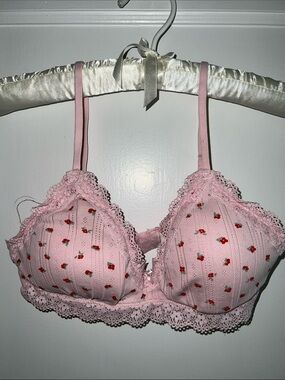Cotton On Body Pink Floral Lace Bralette